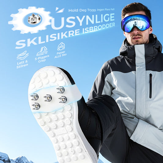 Slitesterkt antiskli-isbroddssett for sko