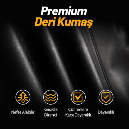 👨‍🦱 Fermuarlı Önlü Erkek Klasik PU Deri Ceket 🧥