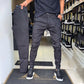 👖Herre slim fit fritidsbukser i ensfargede farger