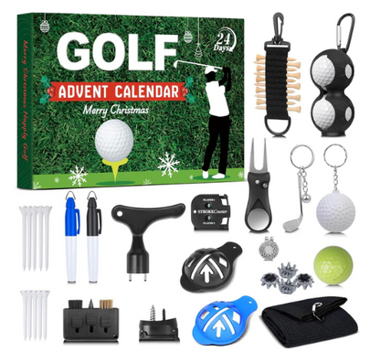 24 deler jule-golf adventskalender