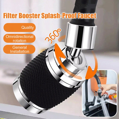 🔥Sprutsikker booster-svingbar kjøkkenkran med filter