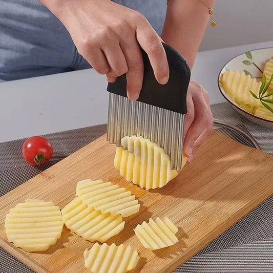 Korrugert rustfritt stål potetkniv