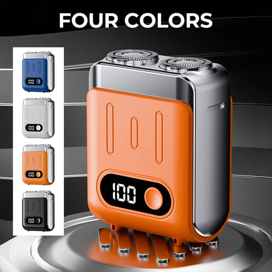 Bærbar miniatyr roterende elektrisk barbermaskin for menn