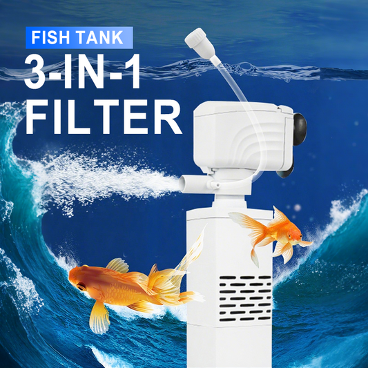 3-i-1-filter til fiskekarm – filtrering, oksygenering og vannpumping