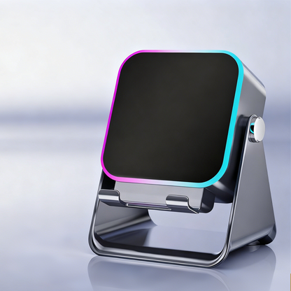 5-i-1 trådløs induksjons-Bluetooth-høyttaler med justerbar telefonstativ