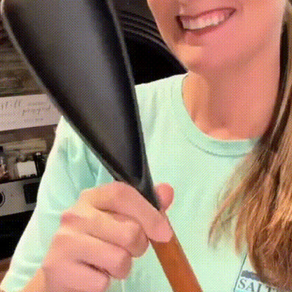 🔥Gode tilbud 50 % RABATT❤️‍🔥Silikonsalatspade med trehåndtak