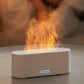 Fargerik aromaterapidiffusor med simulert flamme til skrivebordet