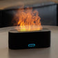 Fargerik aromaterapidiffusor med simulert flamme til skrivebordet