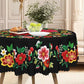 ⏳Begrenset tilbud: 50 % rabatt⏰Meksikansk blomstret duk med bølget kant🏵️