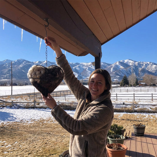 🕊️ Håndlaget fugleredehjerte av alpakkafibre