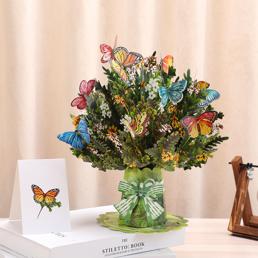 3D Pop-Up Flower Bouquet Card