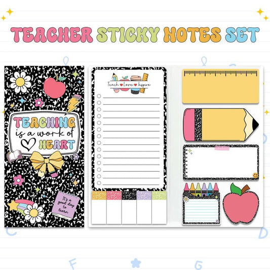 Alt-i-ett-lærerplanlegger med klistrelapper – komplett planleggingssett