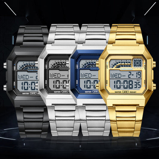 🔥Unisex firkantet digitalklokke med lysende display
