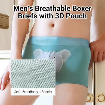 Pustende boxershorts for menn med 3D-lomme