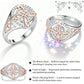 📢📢50 %  AVSLAG !! ⏰Elegant 2-farget ring med keltisk knute og zirkon